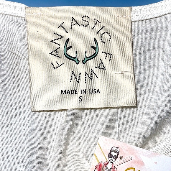 Fantastic Fawn Vanilla Smocked Flutter Sleeve V Neck Tee - Picture 12 of 14